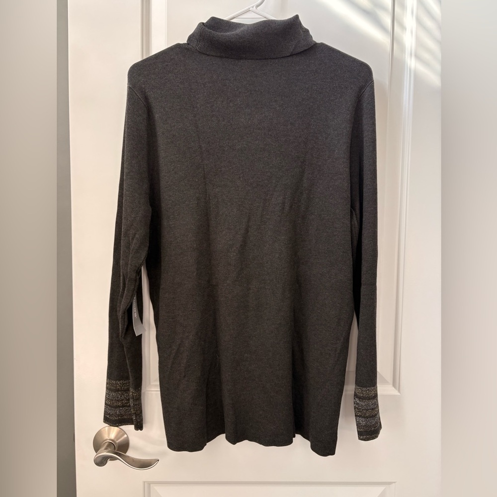 Chico's Dark Gray Turtleneck Sweater